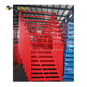 Bastidores fuertes de polvo de palet de <span class=keywords><strong>metal</strong></span> apilable de la industria de almacén de servicio pesado para sistema de almacenamiento - Product Image 1