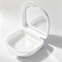Boîte de rangement pour aligneurs dentaires, étui pour protège-dents avec miroir, boîte orthodontique avec trou d'aération, usage quotidien