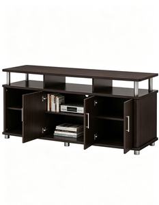 Soporte de <span class=keywords><strong>TV</strong></span> de <span class=keywords><strong>plasma</strong></span> de diseño moderno de madera, <span class=keywords><strong>mesa</strong></span> de cristal de esquina con muebles de estante (DX-8705) - Product Image 6