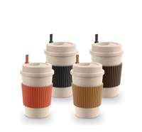 Tasses en paille de blé tasses créatives tasses réutilisables durables à emporter voyage été gobelets à café pour le voyage glacé au thé infusé à froid