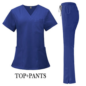Ensembles d'uniformes personnalisés pour femmes, uniformes de médecin, d'hôpital, de spa, de salon, ensembles de blouses d'allaitement extensibles - Product Image 5