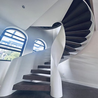 Marches d'escalier en acier et bois à double poutre personnalisables, design moderne pour duplex, grenier, pièces d'escalier LOFT
