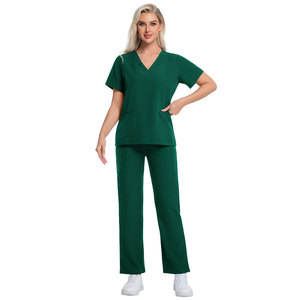 Unisex Hospital Scrubs Split <b>Set</b> Moisture Wicking Stretchy Quick Drying For Nurses <b>Doctors</b> Surgical Use - Product Image 5