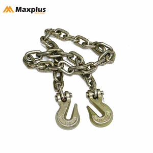 Chaîne de remorquage soudée en acier galvanisé de qualité G70, 3/8" 5/16", avec crochet de préhension, attache de chaîne en acier doux ordinaire, chaîne de remorquage ordinaire - Product Image 1