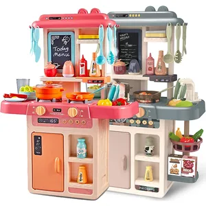 Kinderküchen-Sets für Mädchen Little Pretend Zigotech Play Küchen spielset Spielzeug mit realistischen Lichtern Sounds Play Oven Sink
