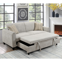 Modernes Wohnzimmer-Schlafsofa mit Stauraum und USB-Anschluss - Platzsparendes 3-Sitzer Transformer-Sofa für Hotels und Wohnräume
