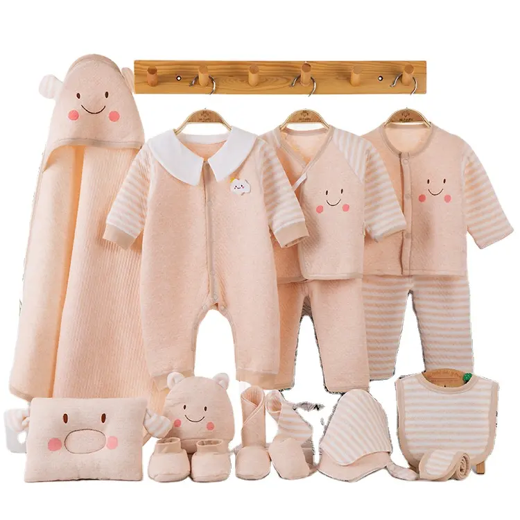 Musim Dingin dan Musim Gugur Bayi Kotak Hadiah Bayi Kapas Pakaian Set 18Pcs 0-12 Bulan Bayi Bayi Perlengkapan Anak Laki-laki Pakaian Set