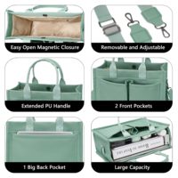 Grand sac fourre-tout en toile pour femmes avec poches, sacs à bandoulière pour ordinateur portable, sacs à main pour tous les jours, pour le travail, la plage, la salle de sport