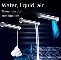 Ensemble de robinetterie de lavabo 3 en 1 à capteur automatique Distributeur de savon multifonctionnel moderne et machine à sécher Noyau de valve en céramique