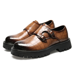 Zapatos Casuales de Plataforma para Hombre, con Hebilla de Moda, Parte Superior de PU, Entresuela de Goma, para Todas las Temporadas - Product Image 1