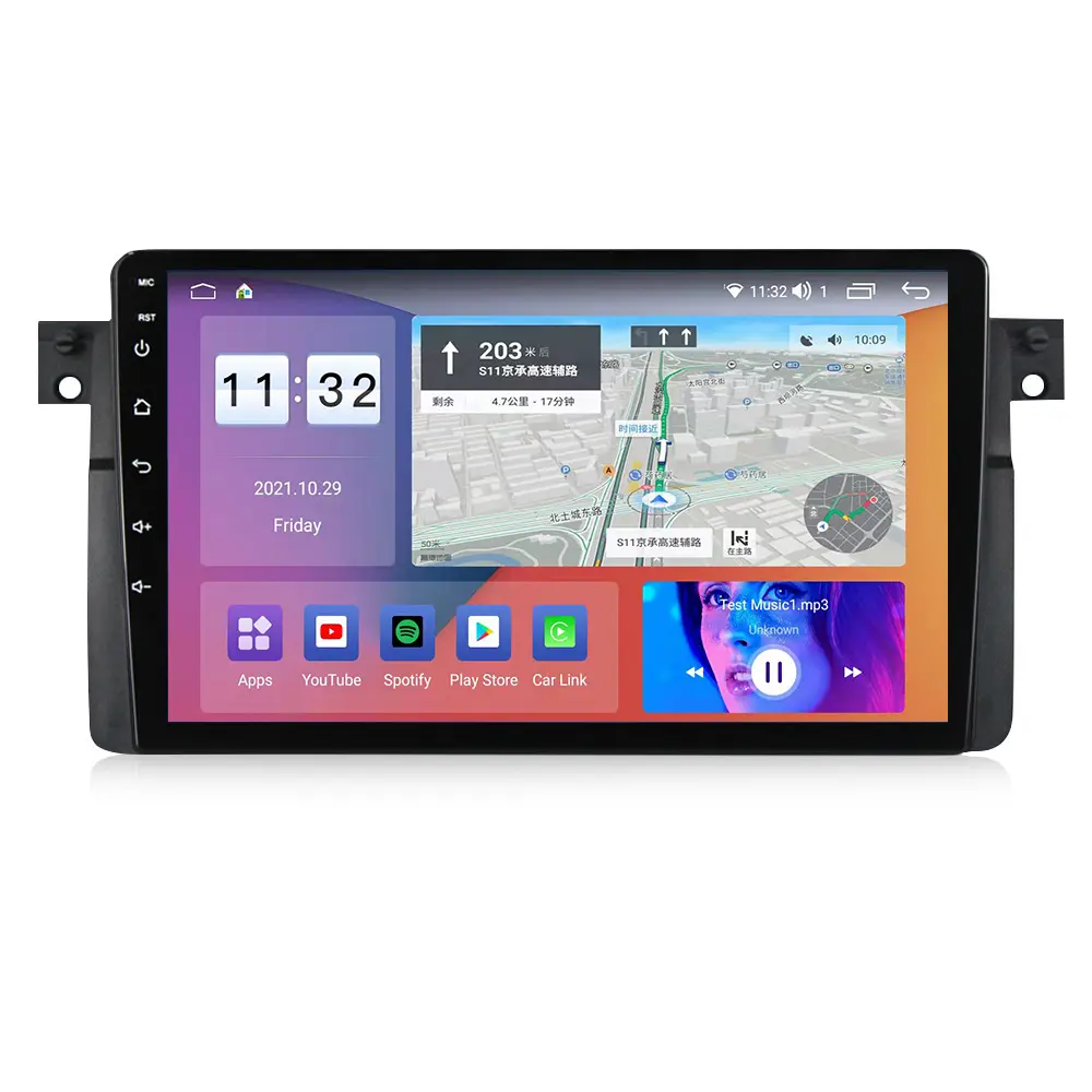 Android 12 4-core Car Video For BMW E46 M3 318i 320i 325i 4G SIM WIFI GPS BT Navigation CarPlay
