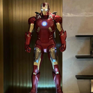 Statua in Vetroresina di Iron Man MK7 a Grandezza Naturale dei <span class=keywords><strong>Marvel</strong></span> <span class=keywords><strong>Avengers</strong></span>, Scultura a Corpo Intero 1:1 con Base LED, Ornamento di Lusso per Interni - Product Image 1