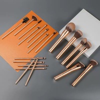 Ensemble de pinceaux de maquillage pour le visage et les yeux YRX Private Label Custom Beauty Tools, 20 pièces, poils synthétiques cruelty-free, manche en métal