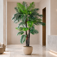Palmier Areca Artificiel Double Tronc en Gros avec Pot pour Aménagement Paysager Moderne de Bureaux et Centres Commerciaux de Luxe – Fourniture MOQ 5 pièces