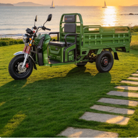 Tricycle électrique certifié EEC COC L2e U, capacité de charge de 585 kg, moteur 72V 1500W, caisse de chargement de 1600 mm, déchargement facile