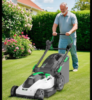 Cortacésped Eléctrico Manual de Metal para Jardín con Bolsa Recolectora de 50L, 6 Alturas de Corte Ajustables y Máquina para Cortar Césped