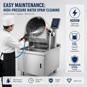 Máquina Profesional para Saltear Alimentos con Tambor Electromagnético de 8000W, Robot de Cocina Automático con Pantalla Táctil Inteligente para Cocina Comercial - Product Image 6