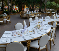 Chaises de banquet empilables de qualité hôtelière, modernes et dorées de qualité supérieure