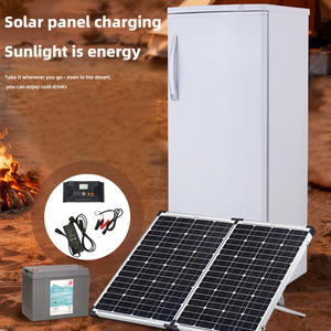 Solar powered <b>ice</b>-<b>making</b> <b>machine</b> refrigerator Commercial multi-layer compartmentalized freezer 180L large capacity - Product Image 3