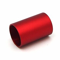 Manchon de cylindre en aluminium anodisé rouge usiné sur commande par CNC, boîtier de barillet en alliage d'aluminium à filetage interne pour équipement de précision