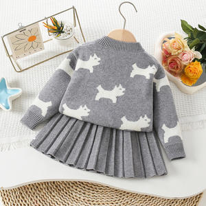 ชุดถัก2ชิ้นสำหรับเด็กผู้หญิงสไตล์เกาหลีใหม่2025ตกแต่งโบว์และกระโปรง<span class=keywords><strong>เค้ก</strong></span>ชั้นสไตล์น่ารัก - Product Image 4