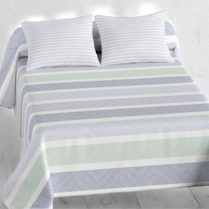 Couette d'été 135 cm pour lit 100% microfibre polyester imprimée Bouti légère et douce 235x260 cm (Mod8 135 cm pour lit) - Product Image 6