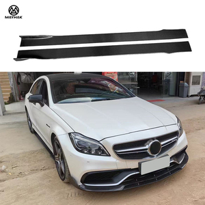 Minigonne laterali in vera fibra di carbonio stile <span class=keywords><strong>B</strong></span> per Mercedes Benz CLS Classe C218 2011-2017, labbro paraurti laterale - Product Image 1