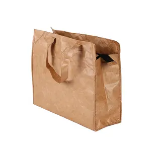 Waterproof Ripstop Material Reusable Shopping Tyvek Tote Bag With Zipper