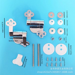 Zinc Alloy Plum Blossom Hinge 6cm Soft Close Toilet Seat Fixing Parts Bathroom <b>Hardware</b> - Product Image 1