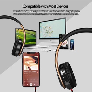 Cadeau pour homme, écouteurs <span class=keywords><strong>sans</strong></span> <span class=keywords><strong>fil</strong></span> dorés, <span class=keywords><strong>casque</strong></span> stéréo, <span class=keywords><strong>casque</strong></span> de jeu avec micro intégré, universel pour Android et iOS - Product Image 6