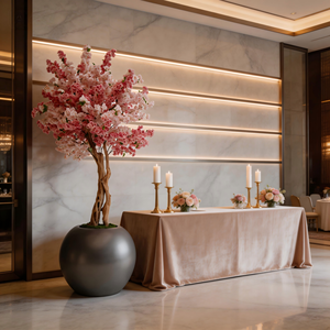 Новое высококачественное декоративное большое искусственное дерево сакуры розового цвета для украшения дома, школы, вечеринок, свадеб и магазинов - Product Image 5