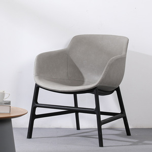 Nordic Style Casual Chair With <b>Backrest</b> Fabric Living Room Chair Single Sofa Seat Minimalist Design For Home Office Use - Product Image 3