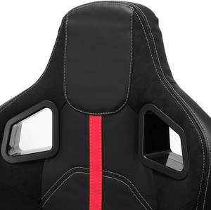 Горячая распродажа: гоночные сиденья JBR Badger из желтой ПВХ-кожи с красной полосой и белой строчкой, регулируемые ковшеобразные сиденья для тюнинга автомобилей - Product Image 6