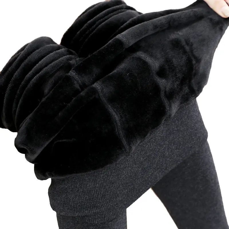 Warme Fleece Gefüttert Super Dicke Warme 500g Leggings für Frauen Winter Spandex Thermische Dünne Muster Leggins