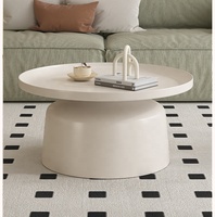 Eisen-Tee tisch, Wohnzimmer im cremefarbenen Stil, kleiner Haushalt, leichter Luxus, High-End-Gefühl, minimalisti scher kreativer runder Couch tisch