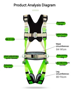 Alat Pelindung pribadi Memperluas pohon dan tebal konstruksi panjat tebing Harness keselamatan kerja