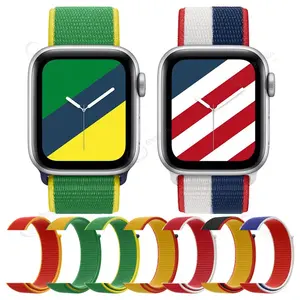 126+ Colors Breathable Smart Fabric Loop Replacement Sport NylonWatch Strap Band for Apple Watch Ultra 8 7 6 5 4