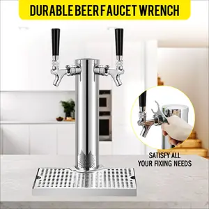 Edelstahl 3 "Durchmesser Draft Beer Tower Wasserhahn Spender für Double Beer Taps Beer Line für das Brauen zu Hause