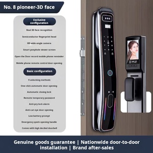 Wifi hoàn toàn tự động khóa thông minh với 3D mặt nhận dạng vân tay sinh trắc học cho gỗ thép cửa đám mây lưu trữ dữ liệu khóa thông minh - Product Image 2