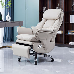 China Fábrica Chefe Cadeira Executiva Moderno Elevador Design Girando Característica Confortável Couro Artificial Computador Cadeira Ajustável - Product Image 1