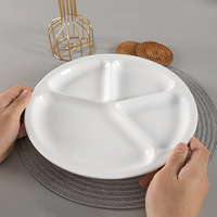 Assiette de petit-déjeuner en porcelaine fine, motif uni, finition brillante, style moderne et minimaliste, pour la maison, pour adultes, favorisant la réduction des graisses