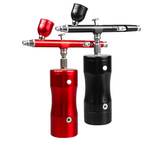 Aerógrafo Portátil Recargable, Kit de Bomba de Aire Eléctrica, Alimentación por Gravedad, Velocidad Ajustable, para Pintura Artística y Modelismo, Alimentación por USB - Product Image 3