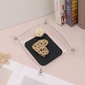 RTS 6 Colors PVC <b>Desk</b> Tray Organizer <b>Foldable</b> Single Tier Storage for Dice Coins Jewelry Keys - Product Image 3