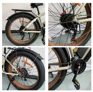 Bicicleta Eléctrica AWD de 1000W 48V con Neumáticos Anchos de 26 Pulgadas para Montaña y Nieve, Modelo F1 de Largo Alcance, Disponible en Almacén de EE. UU. - Product Image 3