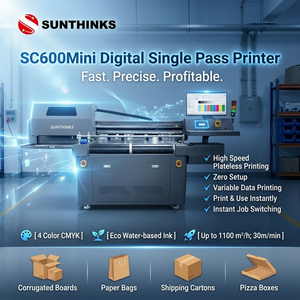 Stampante Digitale Sunthinks SC600 per Scatole Pizza <span class=keywords><strong>e</strong></span> Imballaggi Alimentari con Inchiostro Ecologico, Testina di Stampa HP Originale A3, Alimentazione Automatica - Product Image 1