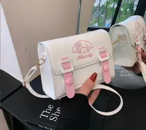 Ywmx Schattige Mooie Kuromi Melodie Mini Pu Een Schouder Tassen Vrouwen Meisje Casual Cross Body Tas Met Knopen