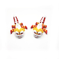 Figura Móvil de Plástico OEM Mecanizada por CNC, Diseño de Danza del León y Unicornio, Adorno para Coche de Juguete Infantil, Regalo Auspicioso de Wangcai