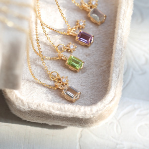 925 Sterling Silver <strong>Peridot</strong> <strong>Necklace</strong> Small B Store Boutique Fine Jewelry Supplier Hypoallergenic Cube Sugar Silver <strong>Necklace</strong> - Product Image 5