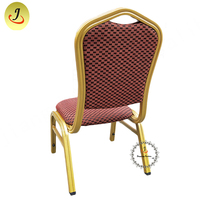 Chaise de banquet d'extérieur empilable en aluminium de style moderne, finition thermolaquée, prix usine, pour événements hôteliers