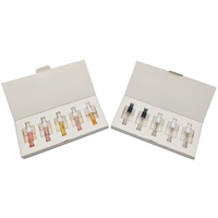 Coffret d'échantillons de parfum personnalisé 5x2ml, coffret découverte de parfums avec logo en estampe à chaud, coffret cadeau en papier